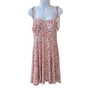 LILY ROSE Floral Tie Shoulder Skater Dress Size XL